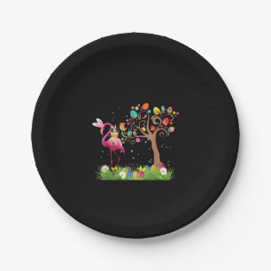 Bunny Flamingo Easter 2021   Cute Flamingo Lovers Paper Plate