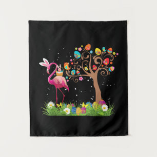 Bunny Flamingo Easter 2021   Cute Flamingo Lovers Tapestry