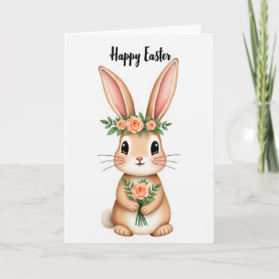 Bunny Floral Easter Card