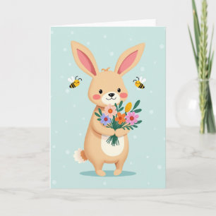 Bunny Flower Friend Card