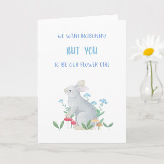 Bunny Flower Girl Proposal Card