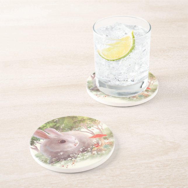 Bunny Flowers Coaster (Side)