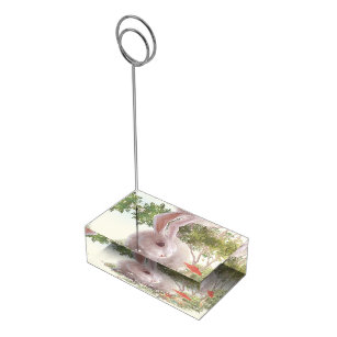 Bunny Flowers Place Card Holder