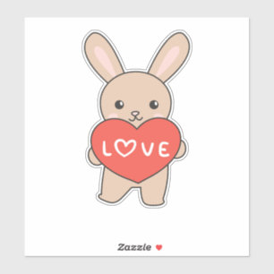 Bunny For Valentine's Day Cute Animals With Hearts