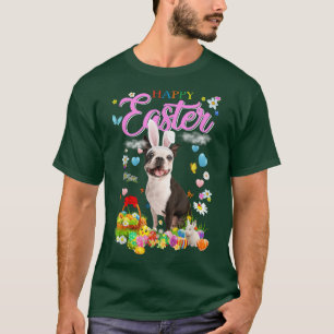 Bunny French Bulldog Dog Happy Easter Eggs T-Shirt