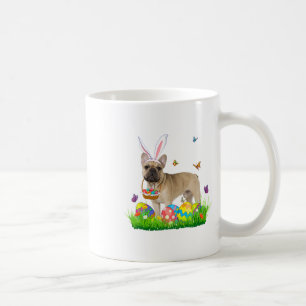 Bunny French Bulldog With Egg Basket Easter Huntin Coffee Mug