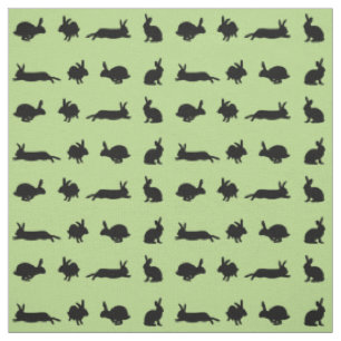 Bunny Frenzy Fabric (Light Green)