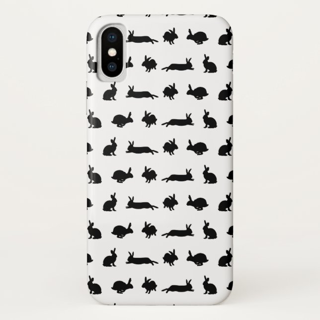 Bunny Frenzy iPhone X Case (Choose colour) (Back)