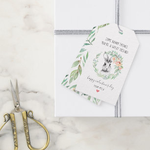 Bunny Friend Kids Classroom Valentines Party Gift Tags
