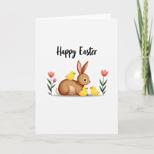 Bunny Friends Springtime Card (Front)