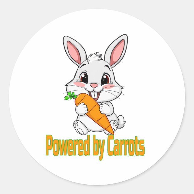 Bunny Fuel  Classic Round Sticker (Front)