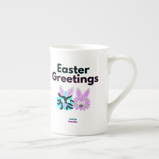 Bunny Fuzzies Bone China Mug (Right)