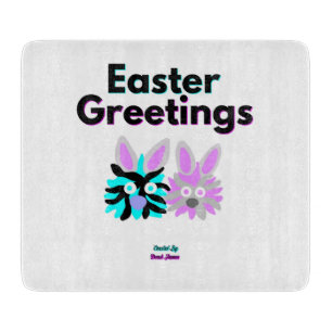 Bunny Fuzzies Cutting Board 15.2 cm x 17.8 cm