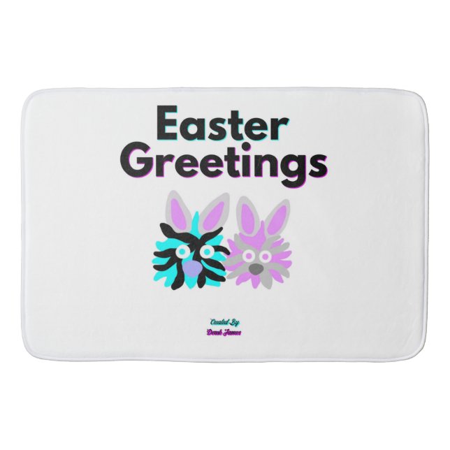 Bunny Fuzzies Large Bath Mat (Front)