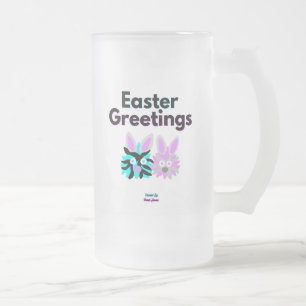 Bunny Fuzzies Large Frosted Glass Mug