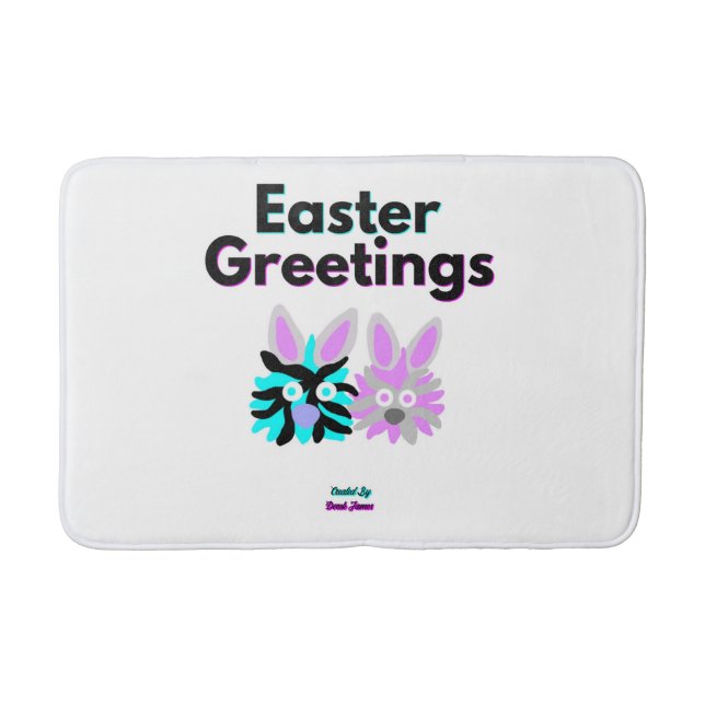 Bunny Fuzzies Medium Bath Mat (Front)