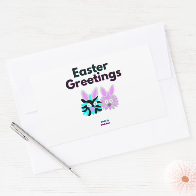 Bunny Fuzzies Rectangle Sticker (Envelope)