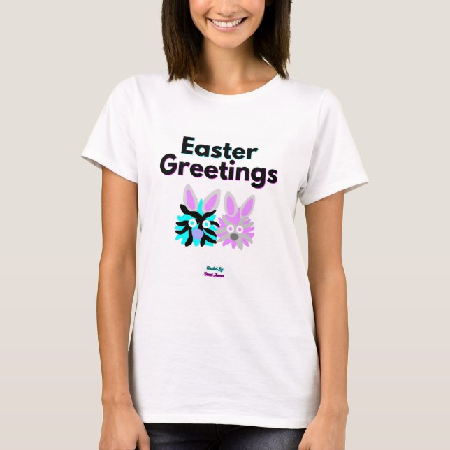 Bunny Fuzzies Women's White Basic T Shirt (Front)