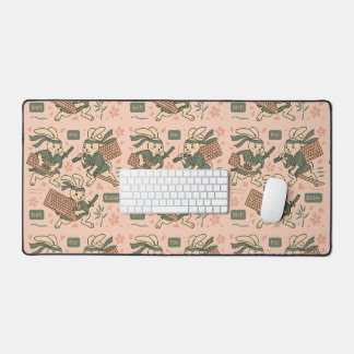 Bunny Gamer Keyboard Samurai  Desk Mat