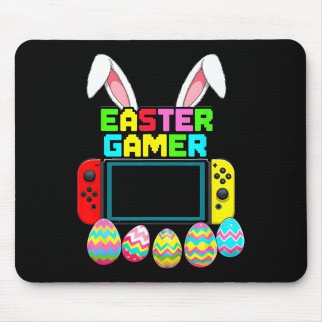 Bunny Gaming Controller Gamer Boys Funny Video Gam Mouse Mat (Front)