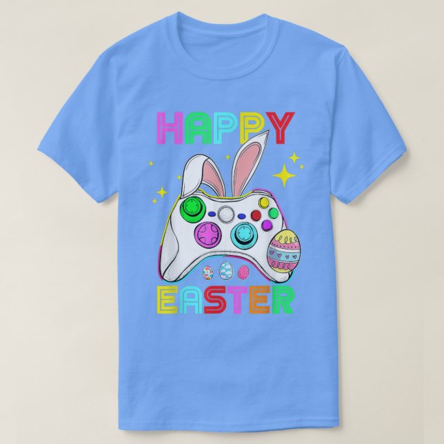 Bunny Gaming Controller Video Game Lover Gamer Eas T-Shirt (Design Front)