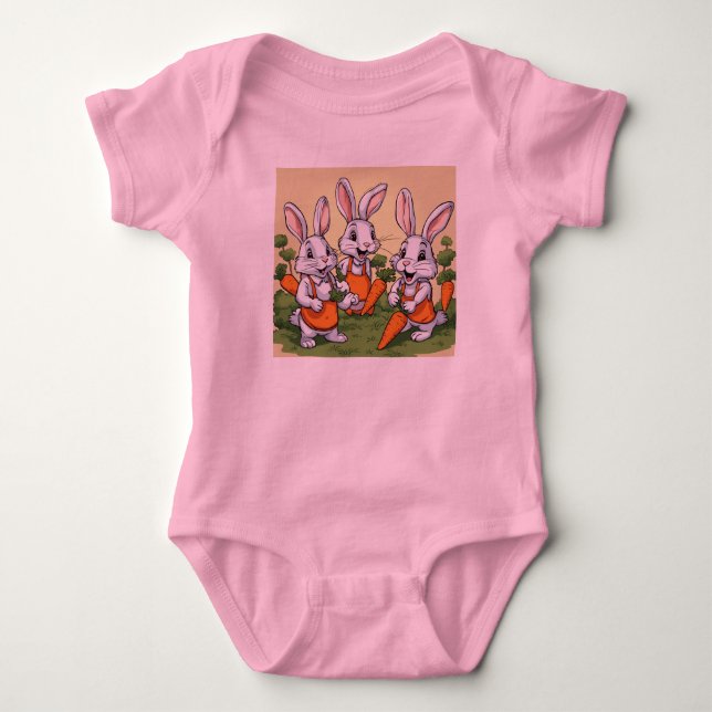 Bunny Garden Adventure| Bodysuits for kids (Front)