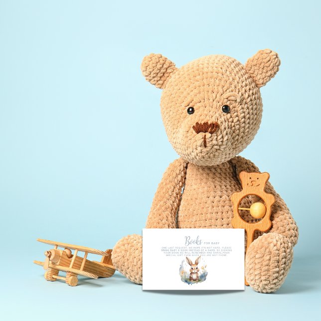 Bunny Gender Neutral Baby Shower BOOKS FOR BABY Enclosure Card (Creator Uploaded)