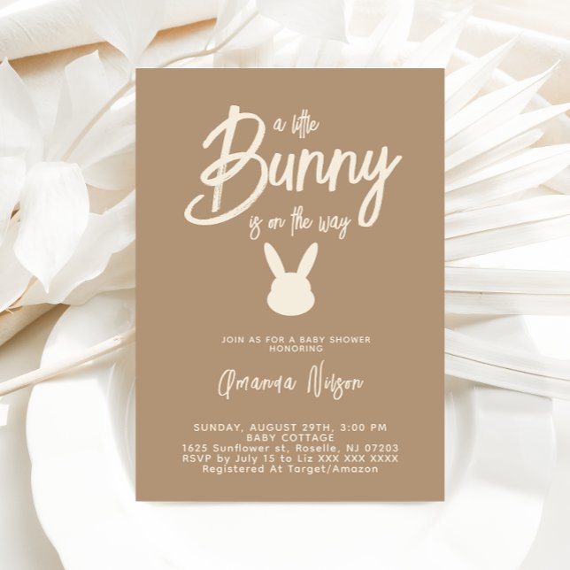 Bunny Gender Neutral Baby Shower Invitation (Creator Uploaded)