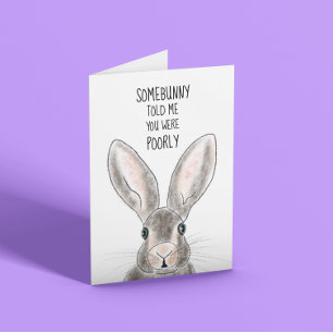 Bunny Get Well Card
