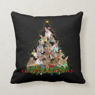Bunny Gift Bunny Rabbit Christmas Tree Beautiful Cushion