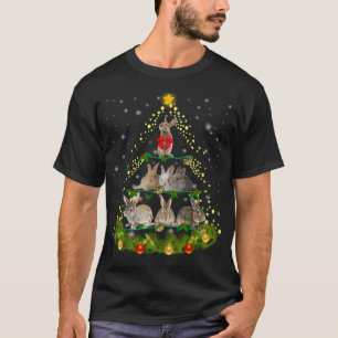 Bunny Gift Bunny Rabbit Christmas Tree Light T-Shirt