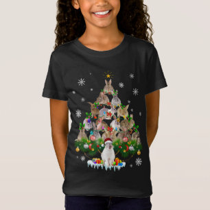 Bunny Gift Cute Rabbit Christmas Tree Snow T-Shirt
