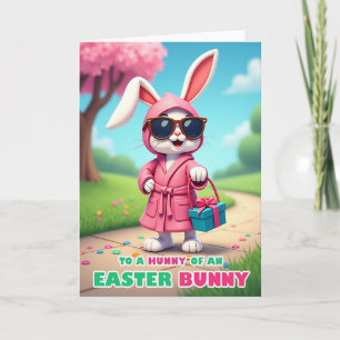 Bunny Gift Springtime Card