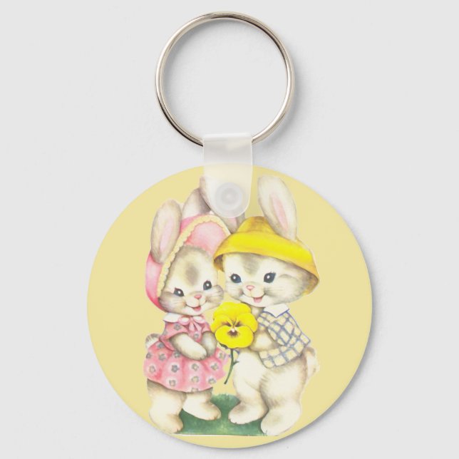 Bunny Girl+Boy Key Ring (Front)