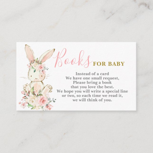 Bunny Girl Bring a Book Card (Front)