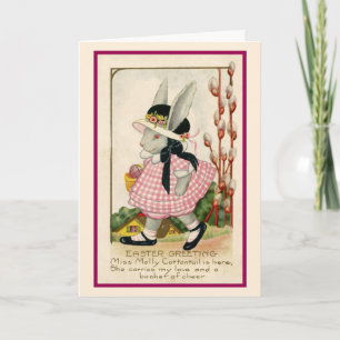 Bunny Girl Easter Card