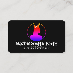 Bunny Girl, Elegant Bachelorette Party Ticket Enclosure Card