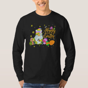 Bunny Gnome Rabbit Eggs Hunting Happy Easter Day 2 T-Shirt