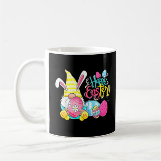 Bunny Gnome Rabbit Eggs Hunting Happy Easter Day 8 Coffee Mug