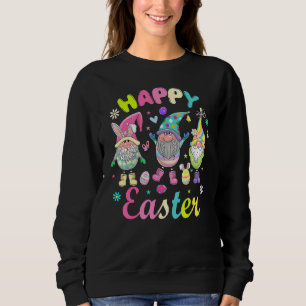 Bunny Gnome Rabbit Eggs Hunting Happy Easter Day F Sweatshirt