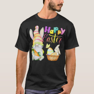 Bunny Gnome Rabbit Eggs Hunting Happy Easter Day F T-Shirt