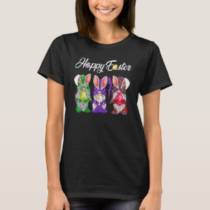 Bunny Gnome Rabbit Eggs Hunting Happy Easter Day F T-Shirt