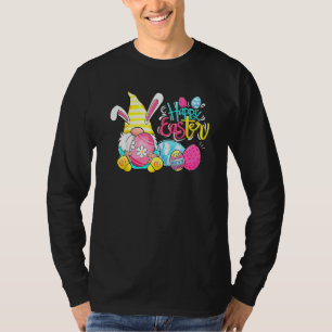 Bunny Gnome Rabbit Eggs Hunting Happy Easter Day F T-Shirt