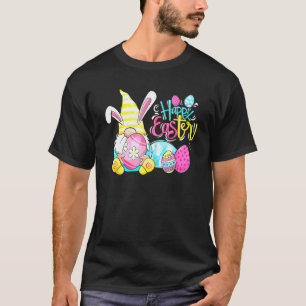 Bunny Gnome Rabbit Eggs Hunting Happy Easter Day   T-Shirt
