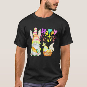 Bunny Gnome Rabbit Eggs Hunting Happy Easter Day   T-Shirt