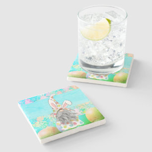 Bunny Gnome Stone Coaster