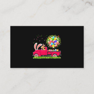 Bunny Goat Riding Pickup Truck Easter Eggs Tree Fl Business Card