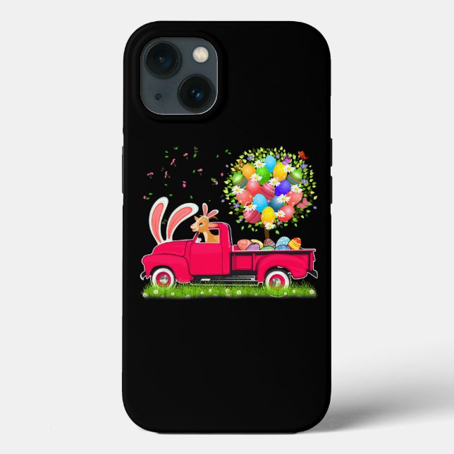 Bunny Goat Riding Pickup Truck Easter Eggs Tree Fl Case-Mate iPhone Case (Back)