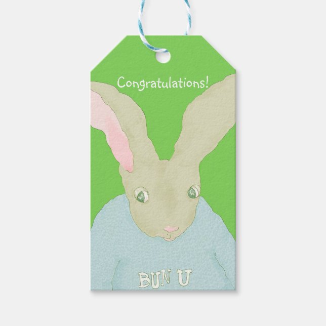 Bunny Grad gift tag (Front)