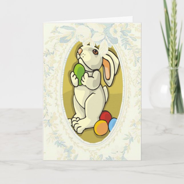 Bunny Grateful For The Pretty Eggs Card (Front)